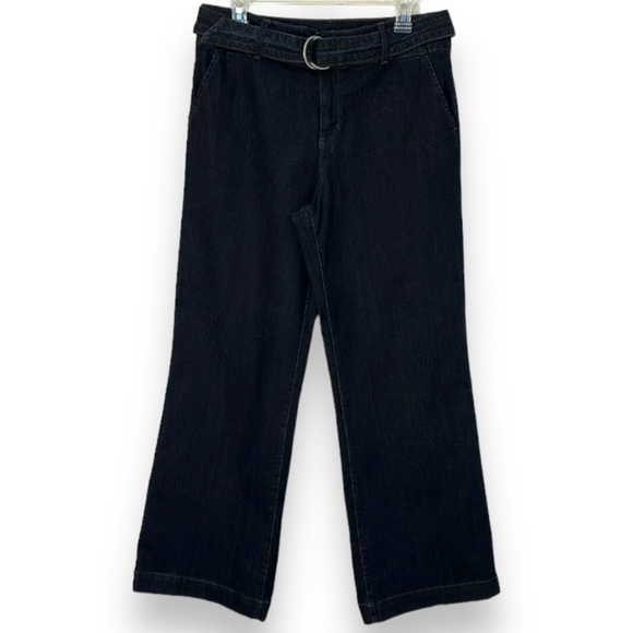 Style & Co Women's Size 10 Wide Leg Jeans Dark Wash Trouser Pant Style - Picture 1 of 16